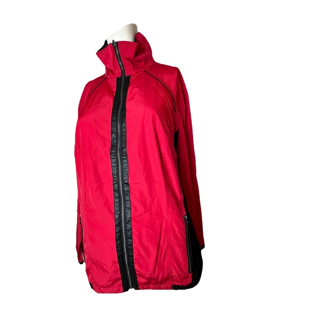 Chico's Zenergy Doris Jacket Women's Red Black  Full Zip Size 3 (XL) NWT